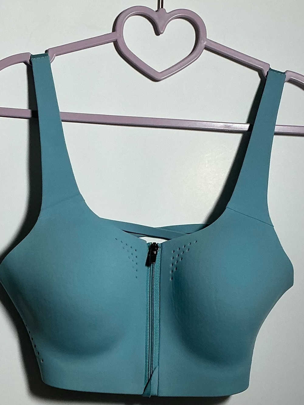 Victoria's Secret Teal Front-Zip Sports Bra